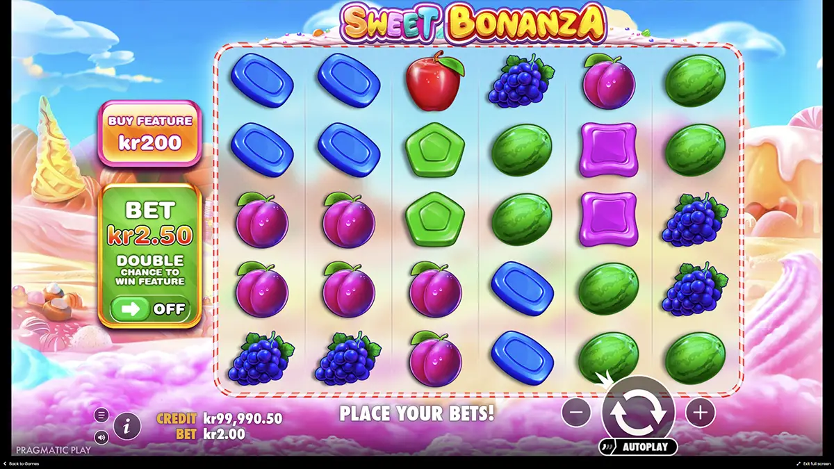 Виграшні ставки в слот Sweet Bonanza