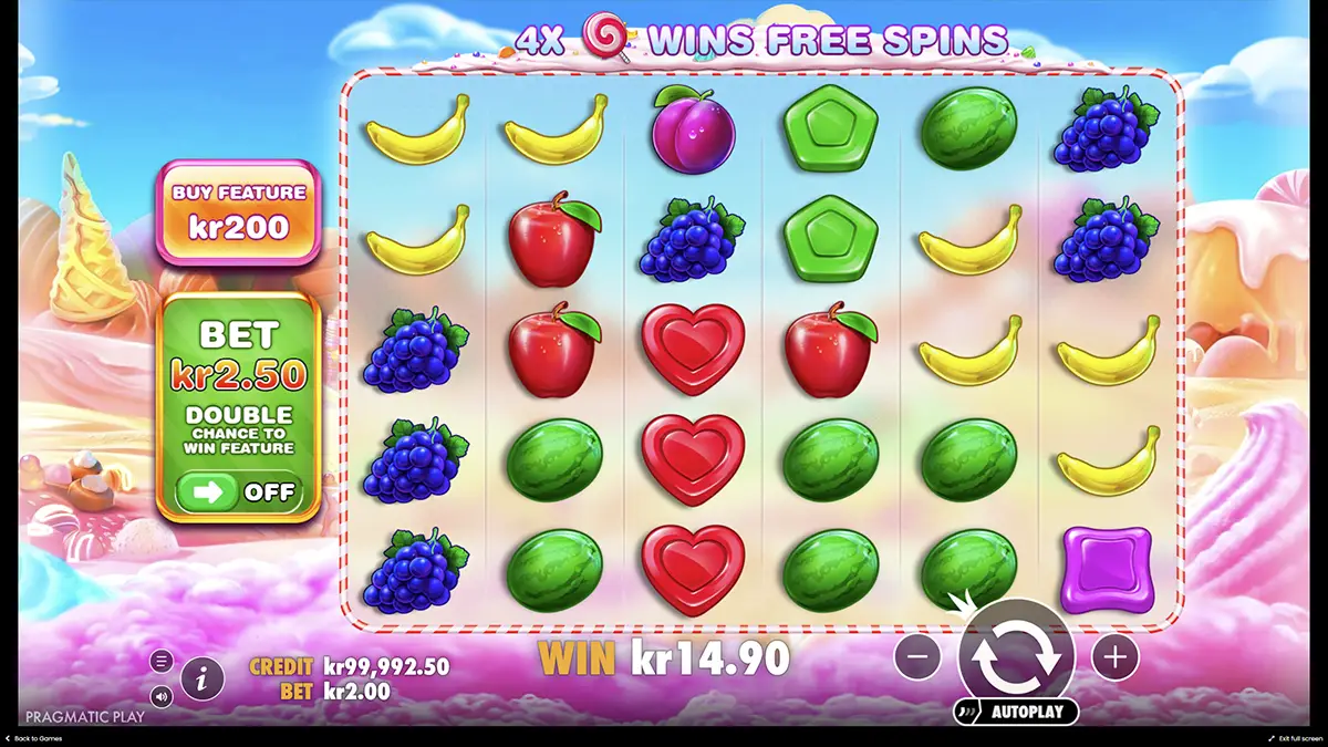Тестова гра в Sweet Bonanza