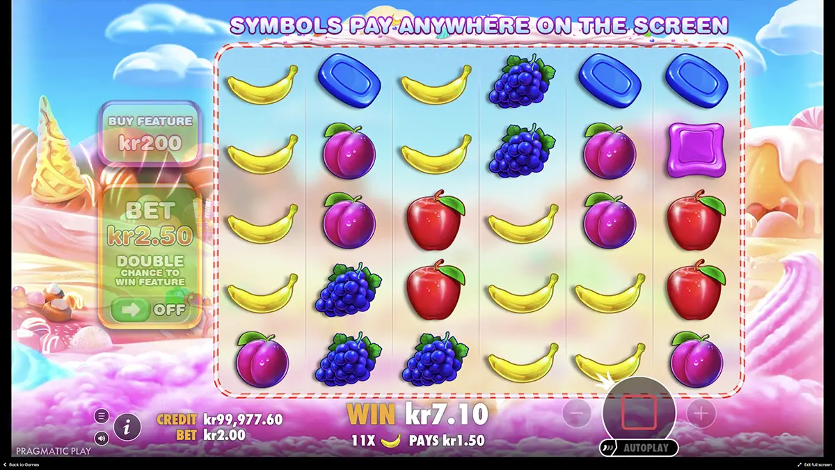 Отримання спінів в Sweet Bonanza
