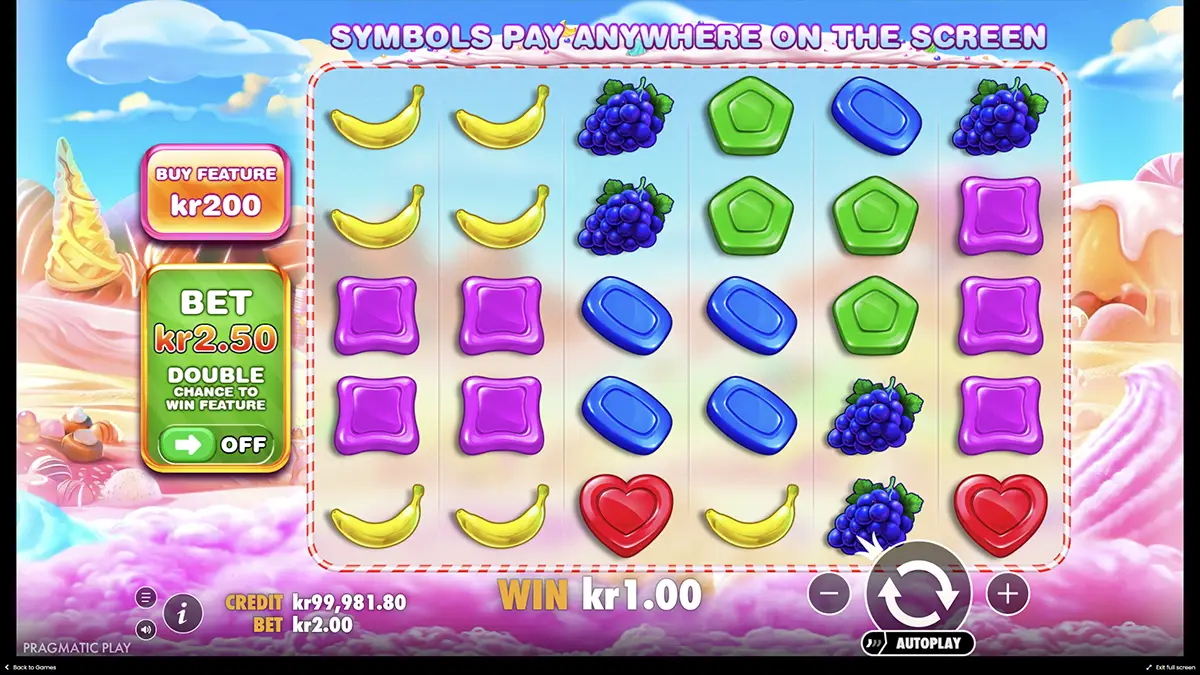 Виграшні комбінації Sweet Bonanza