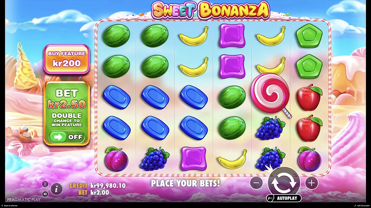 Символи в додатку Sweet Bonanza